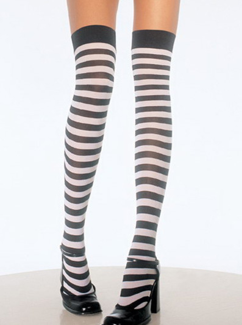 Candy Cane Thigh Highs