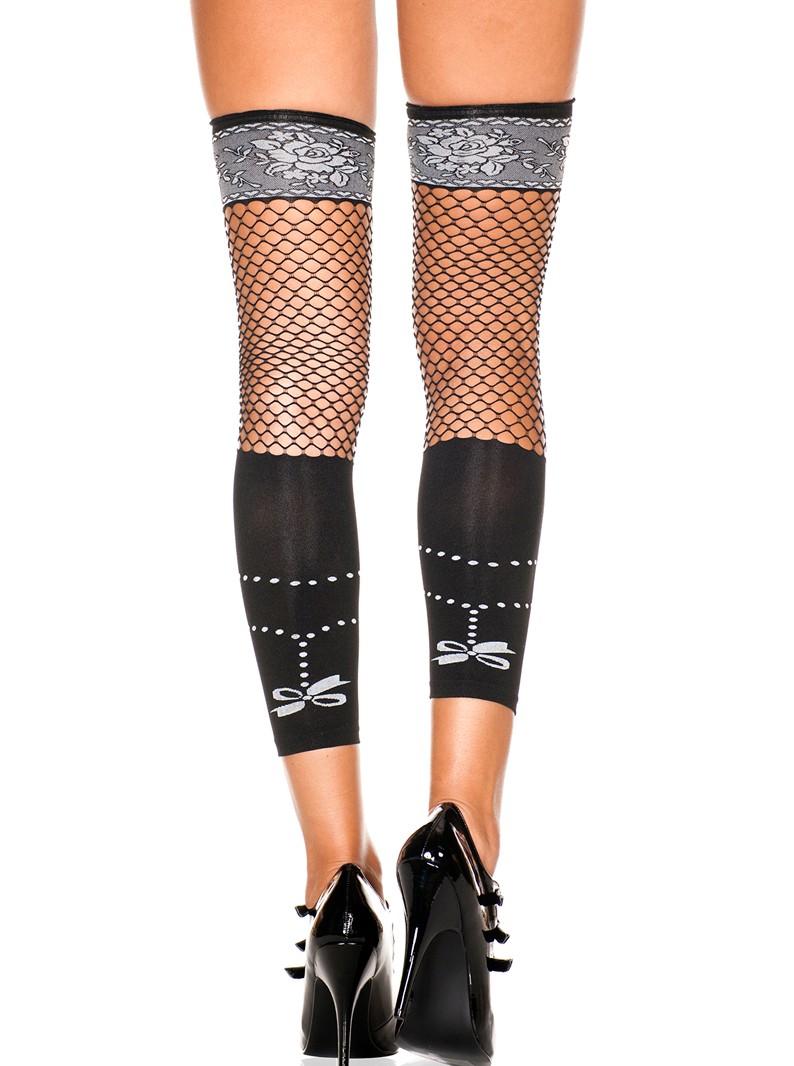 Diamond Net Spandex Leg Warmers